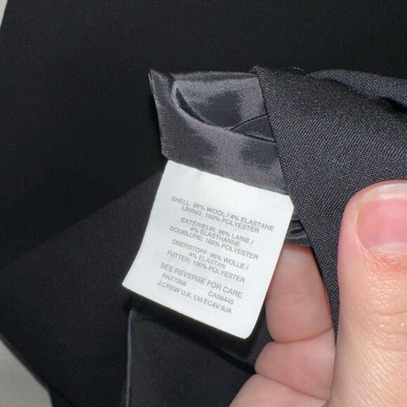 J.Crew Resume Dress in Italian Wool Blend Black 4P Professional Classic - Picture 6 of 7